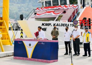 Presiden Jokowi resmikan tujuh Pelabuhan Penyebrangan dan empat KMP di kawasan Danau Toba