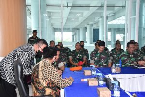 Danlanud Sugiri Sutani Mayor Pnb Supardo Butarbutar hadiri Rakor Geladi Lapangan Latihan Trisula Perkasa TA 2022