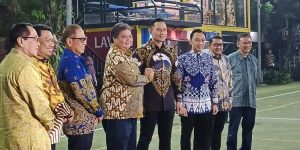 Bahas Berbagai Persoalan Bangsa, Airlangga Hartarto Bertemu AHY-SBY di Cikeas