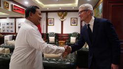 Menhan Prabowo Subianto Terima Kunjungan CEO Apple Tim Cook