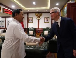 Menhan Prabowo Subianto Terima Kunjungan CEO Apple Tim Cook