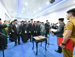 Lantik Pejabat Tinggi Pratama dan Pejabat Fungsional, Gubernur Anwar Hafid Tekankan Jabatan adalah Amanah