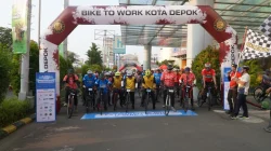 Goweser Depok Antusias Ikuti Bike to Work Kota Depok