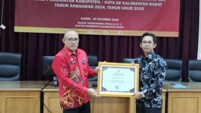 Pemda Landak Terima IPKD Terbaik Kapasitas Fiskal Sedang