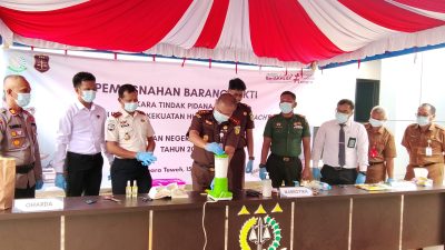 Kejari Barito Utara Musnahkan Barang Bukti Dalam Periode Enam Bulan Terakhir